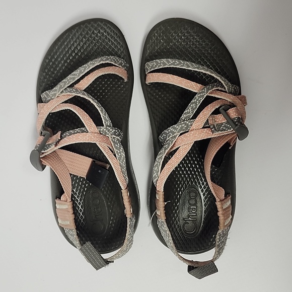 Chaco Zx/1 Pink & Gray Sandals Kids Size 2 - Picture 5 of 7